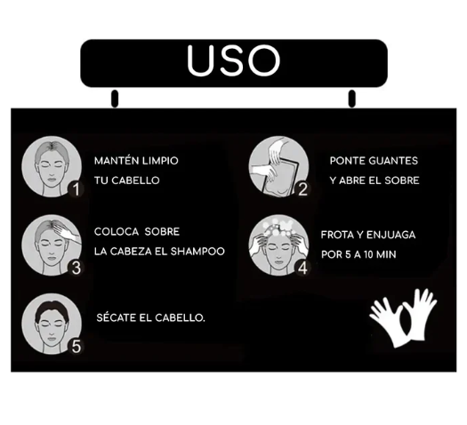 Shampoo Pinta Canas Negro BLACK HAIR™ Caja /10 Sobres