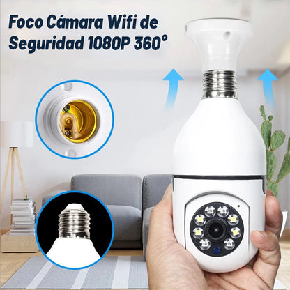 Foco Camara 360° WIFI 5G Full HD