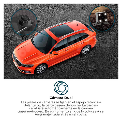 ESPEJO RETROVISOR CON CÁMARA DELANTERA + TRASERA